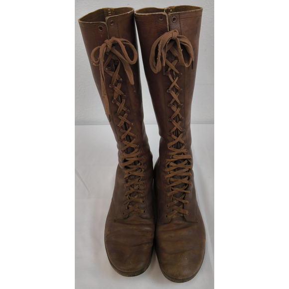 Vintage Thorogood Cavalry Riding Boots Men\'s 12 Brown 1920\'s Knee High #W5094 main image 6